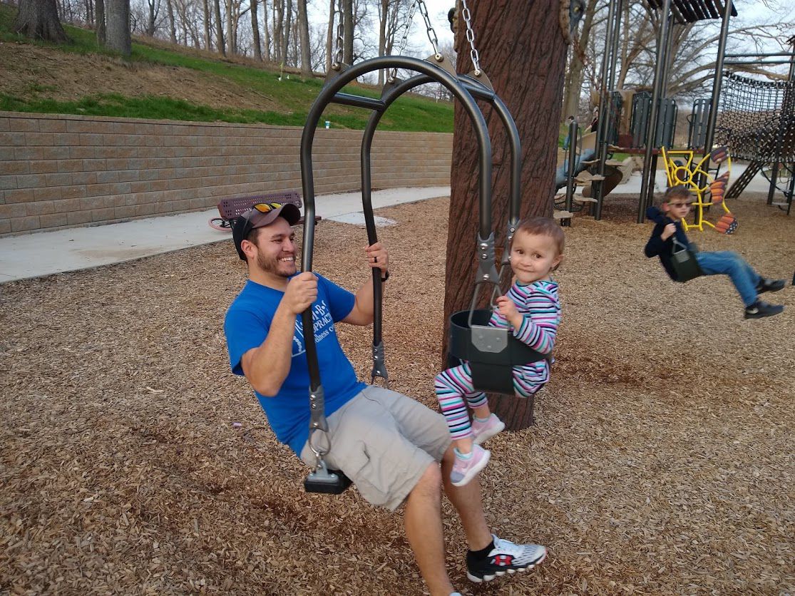 Sunny weather at Lake Charleston playground